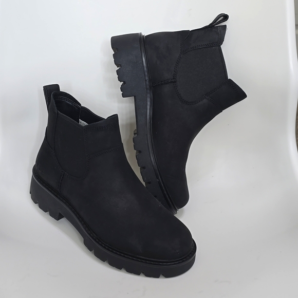Ugg Loxley Suede Leather Booties, Black, Sz. 6.5 - Picture 4 of 11